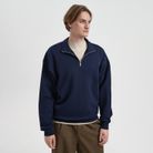 Толстовка на молнии унисекс Флоу (Flow), темно-синяя, размер XL/2XL