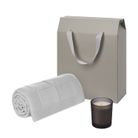 Подарочный набор Энигма (Enigmа), Селла Софт (Cella Soft), серый (свеча, плед)
