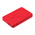 Внешний аккумулятор Ларго PD (Largo PD) 5000mAh с функцией беспроводной зарядки 15W, красный
