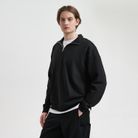 Толстовка на молнии унисекс Флоу (Flow), черная, размер 3XL/4XL