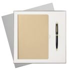 Подарочный набор Спарк (Spark), белое золото (ежедневник, ручка)
