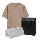 Набор с одеждой Раст (RUST) (футболка, плед), мокко/серый, 3XL/4XL