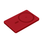 Внешний аккумулятор Атлантис (Atlantis) PD 5000mAh с функцией беспроводной зарядки 15W, красный