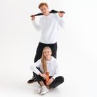 Худи с капюшоном, унисекс Алекс (Alex) белый