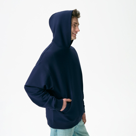 Худи оверсайз унисекс Фьюжн (Fusion), темно-синий, размер 3XL/4XL