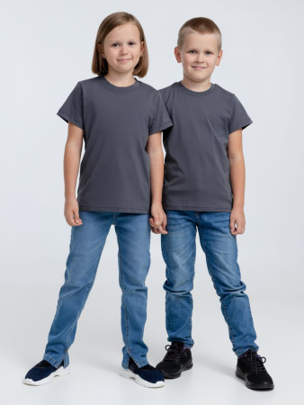 Футболка детская T-Bolka Kids, темно-серая (графит), 10 лет