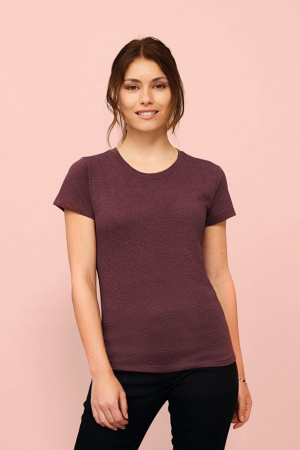 Футболка женская Regent Fit Women, коричневая (терракотовая), размер M