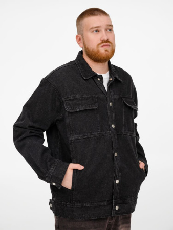Куртка джинсовая O2, серая, размер 3XL/4XL