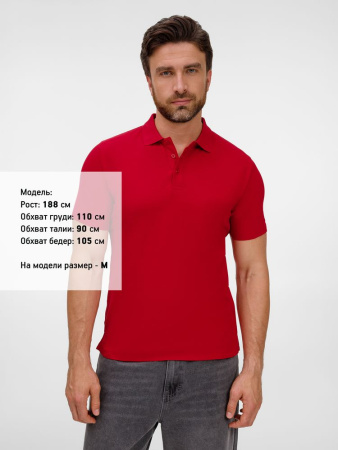 Рубашка поло унисекс Tervise, красная, размер 3XL