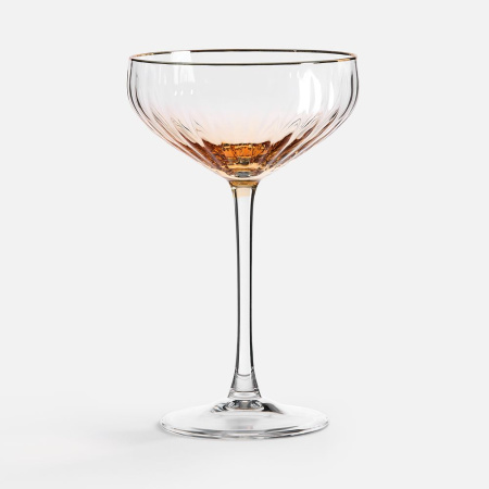 Набор из 2 цветных бокалов-креманок для шампанского Linea Asti