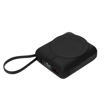 Внешний аккумулятор с подсветкой Риттер PD (Ritter PD) 10000mAh с функцией беспроводной зарядки 15W, черный