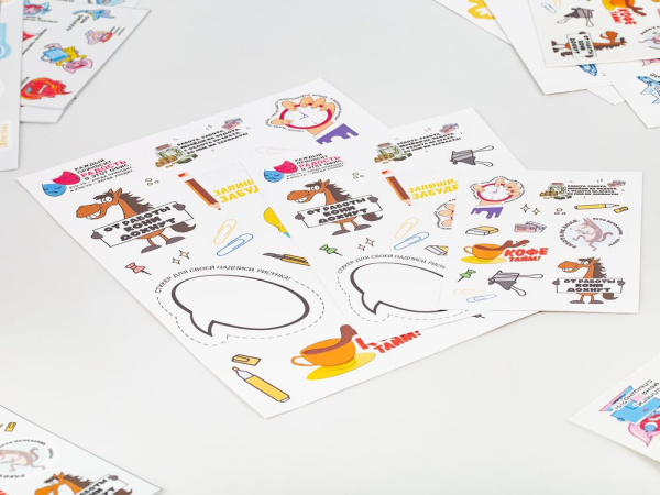 Наклейки ПВХ Sticker Pack на заказ