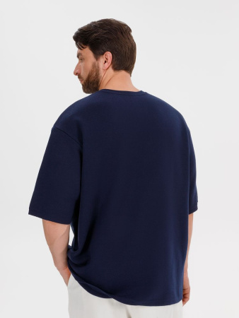 Джемпер с коротким рукавом Siluetti Volumica, темно-синий, размер XL/XXL