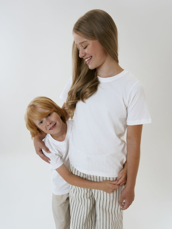 Футболка детская T-Bolka Kids, белая (белоснежная), 6 лет