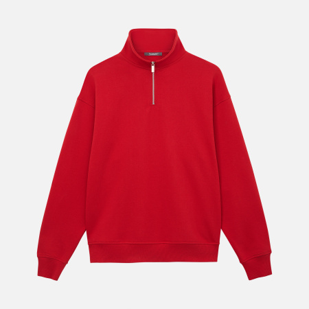 Толстовка на молнии унисекс Флоу (Flow), красная, размер XL/2XL