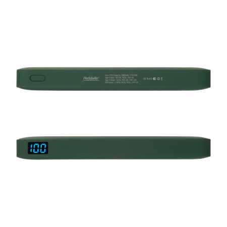 Внешний аккумулятор с подсветкой Анкор Плюс PD (Ancor PD Plus) 10000 mAh, зеленый