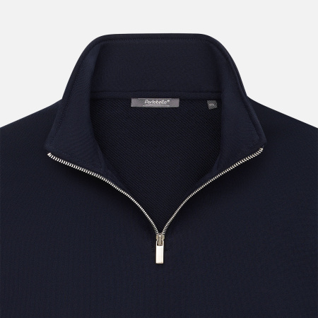 Толстовка на молнии унисекс Флоу (Flow), темно-синяя, размер 3XL/4XL