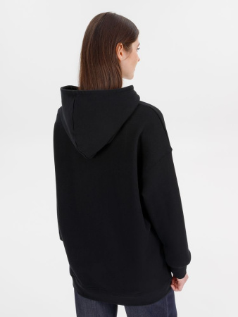 Худи оверсайз унисекс Outshine, черное, размер XL/2XL