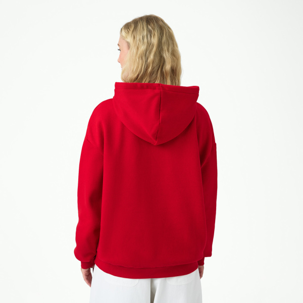 Худи релакс унисекс Баланс (Balance), с начесом, красный, размер 3XL/4XL