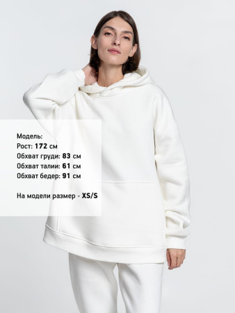 Худи Kulonga Oversize, молочно-белое, размер XS/S
