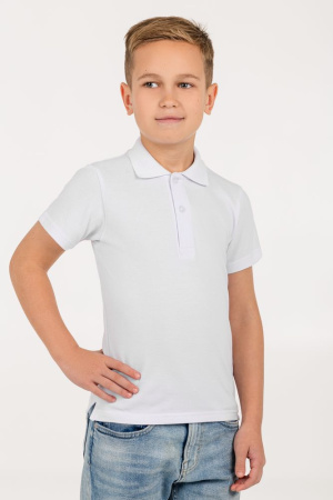 Рубашка поло детская Virma Kids, белая, 12 лет