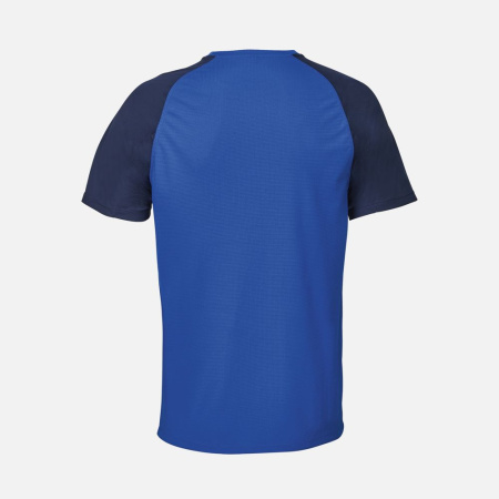 Футболка спортивная унисекс Vortex, темно-синяя с ярко-синим, размер XS
