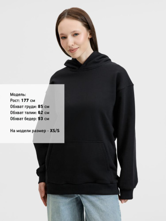 Худи унисекс оверсайз Songo, черное, размер 3XL/4XL