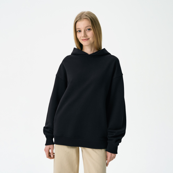 Худи оверсайз унисекс Фьюжн (Fusion), черный, размер 3XL/4XL