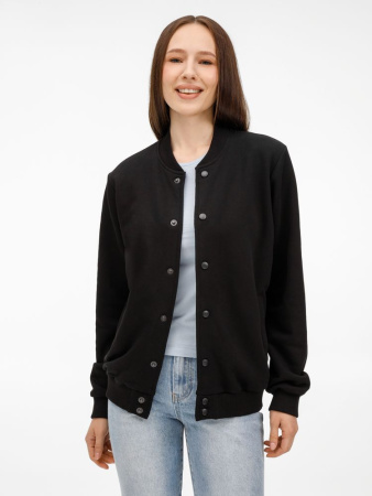 Бомбер унисекс Nuppu, черный, размер XL