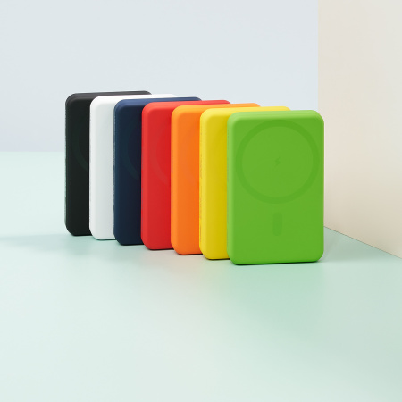 Внешний аккумулятор Ларго PD (Largo PD) 5000mAh с функцией беспроводной зарядки 15W, синий
