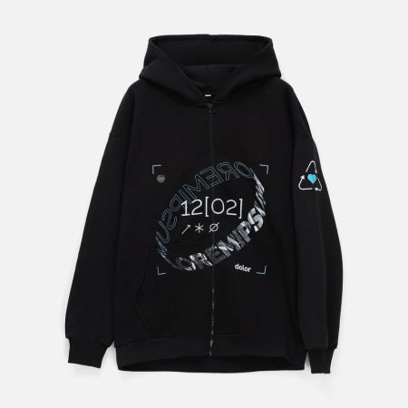 Толстовка унисекс оверсайз Sartoro, черная, размер 3XL/4XL