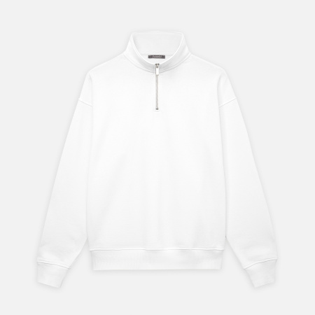 Толстовка на молнии унисекс Флоу (Flow), белая, размер 5XL/6XL