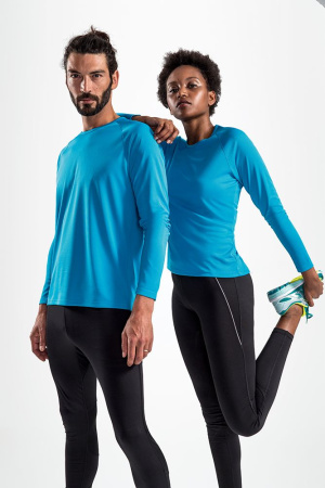 Футболка с длинным рукавом Sporty LSL Men ярко-бирюзовая, размер XXL