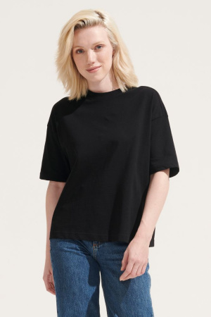 Футболка оверсайз женская Boxy Women, темно-серая (графит), размер XL