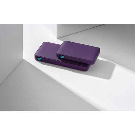 Внешний аккумулятор с подсветкой Анкор Плюс PD (Ancor PD Plus) 10000 mAh, фиолетовый