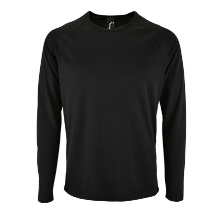 Футболка с длинным рукавом Sporty LSL Men черная, размер XXL