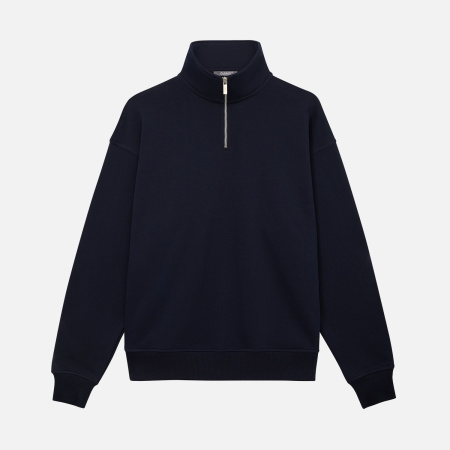 Толстовка на молнии унисекс Флоу (Flow), темно-синяя, размер 3XL/4XL