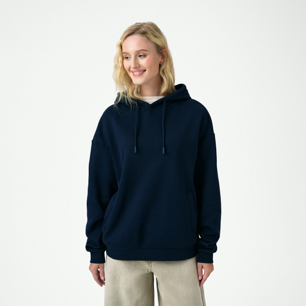 Худи релакс унисекс Баланс (Balance), с начесом, синий, размер 3XL/4XL