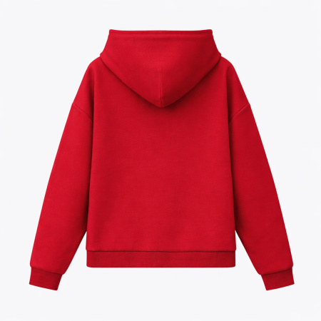 Худи релакс унисекс Баланс (Balance), с начесом, красный, размер 3XL/4XL