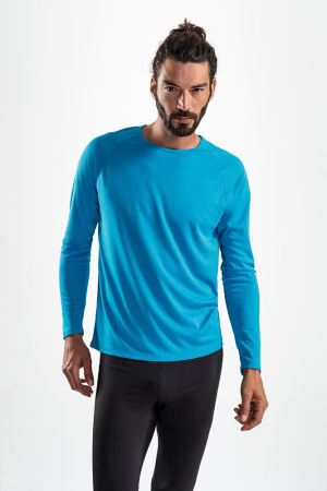 Футболка с длинным рукавом Sporty LSL Men ярко-бирюзовая, размер XL