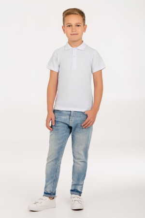 Рубашка поло детская Virma Kids, белая, 8 лет