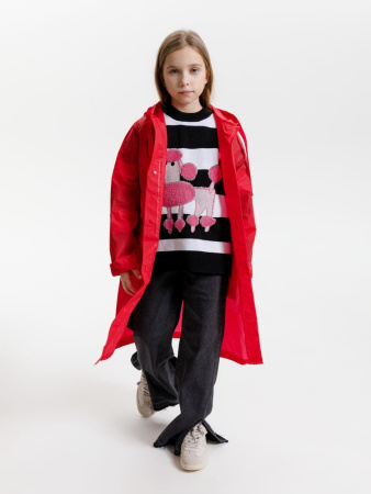 Дождевик детский RainDrop Kids, красный, 10 лет (рост 130-140)