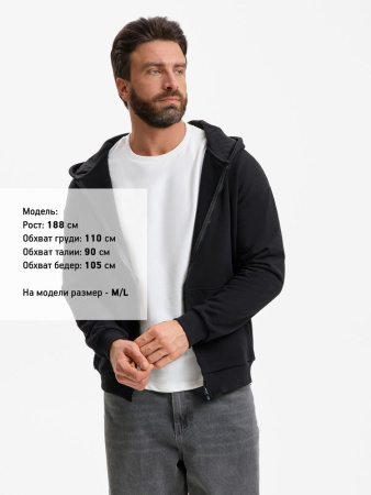 Толстовка унисекс оверсайз Sartoro, черная, размер XL/XXL
