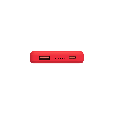 Внешний аккумулятор Ларго PD (Largo PD) 5000mAh с функцией беспроводной зарядки 15W, красный