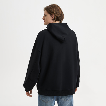 Худи оверсайз унисекс Фьюжн (Fusion), черный, размер XL/2XL