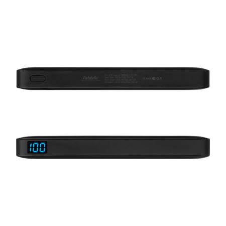 Внешний аккумулятор с цветной подсветкой Анкор Макс Плюс PD (Ancor PD Max Plus) 10000 mAh, черный