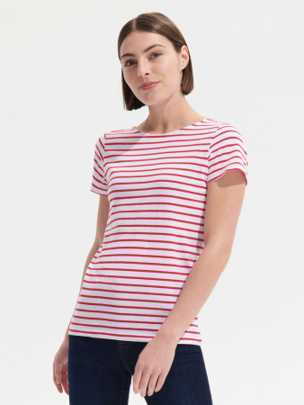 Футболка Miles Women белая с красным, размер XL