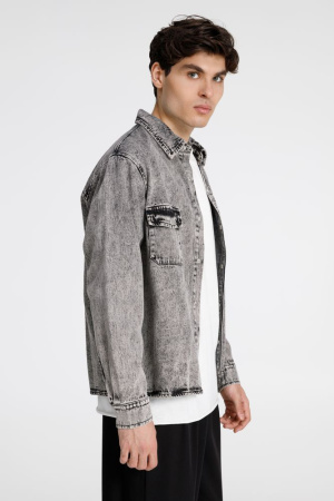 Куртка джинсовая O3, серая, размер XL/XXL