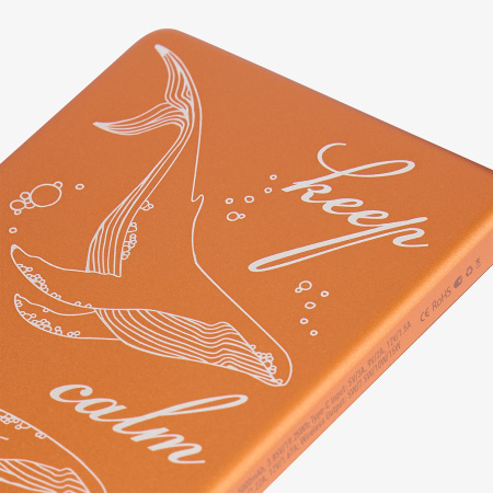 Внешний аккумулятор Атлантис (Atlantis) PD 5000mAh с функцией беспроводной зарядки 15W, оранжевый